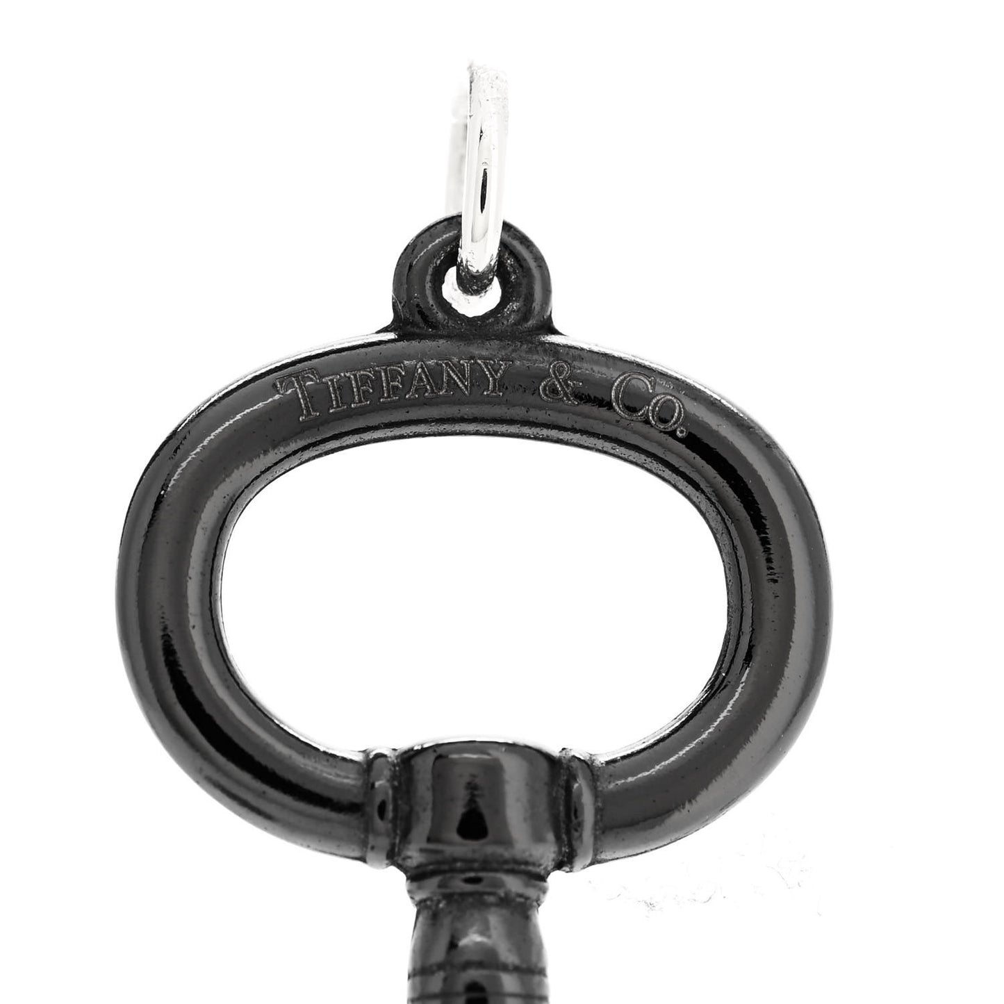 Black Titanium Oval Key Pendant