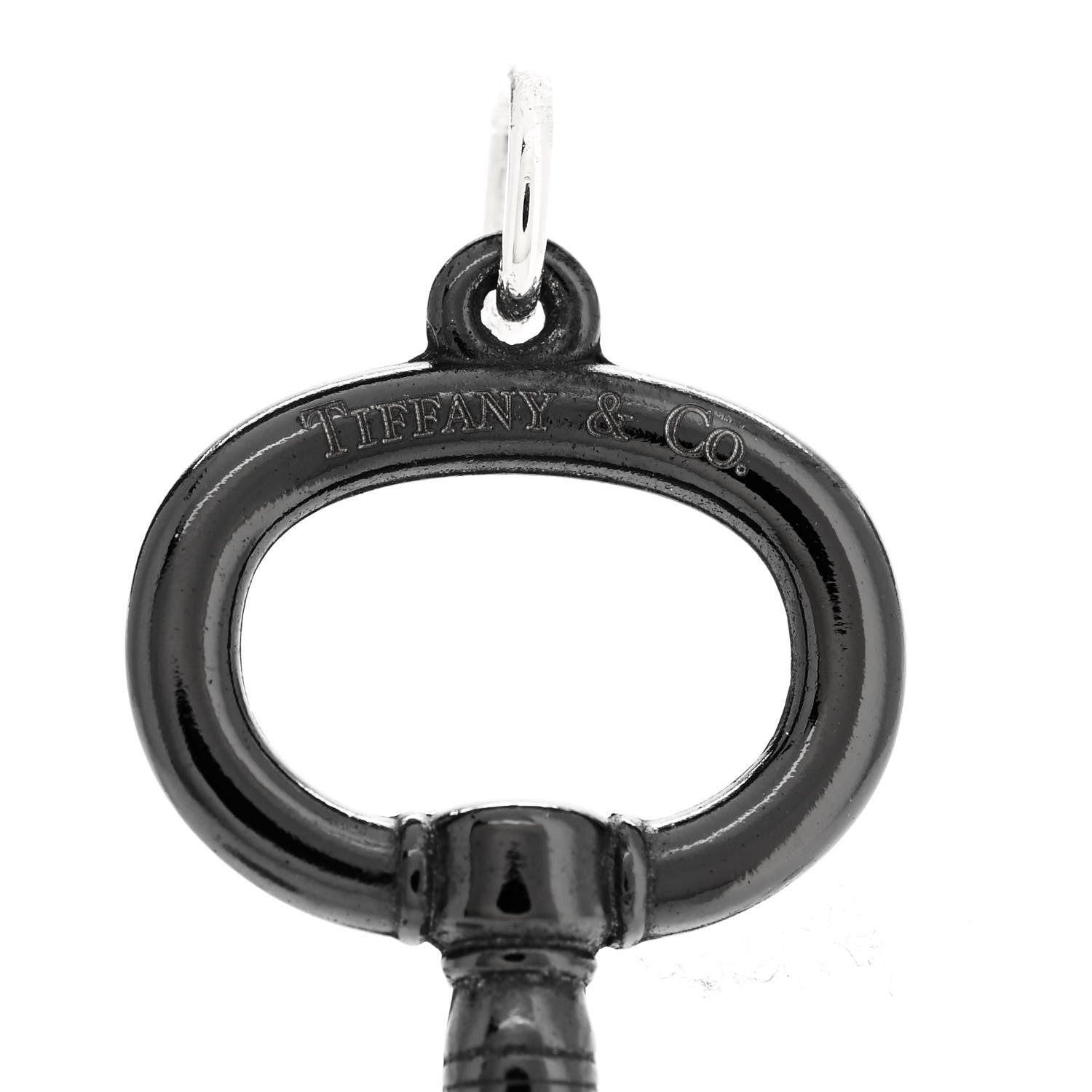 Tiffany Black Titanium Oval Key Pendant 4 of 5