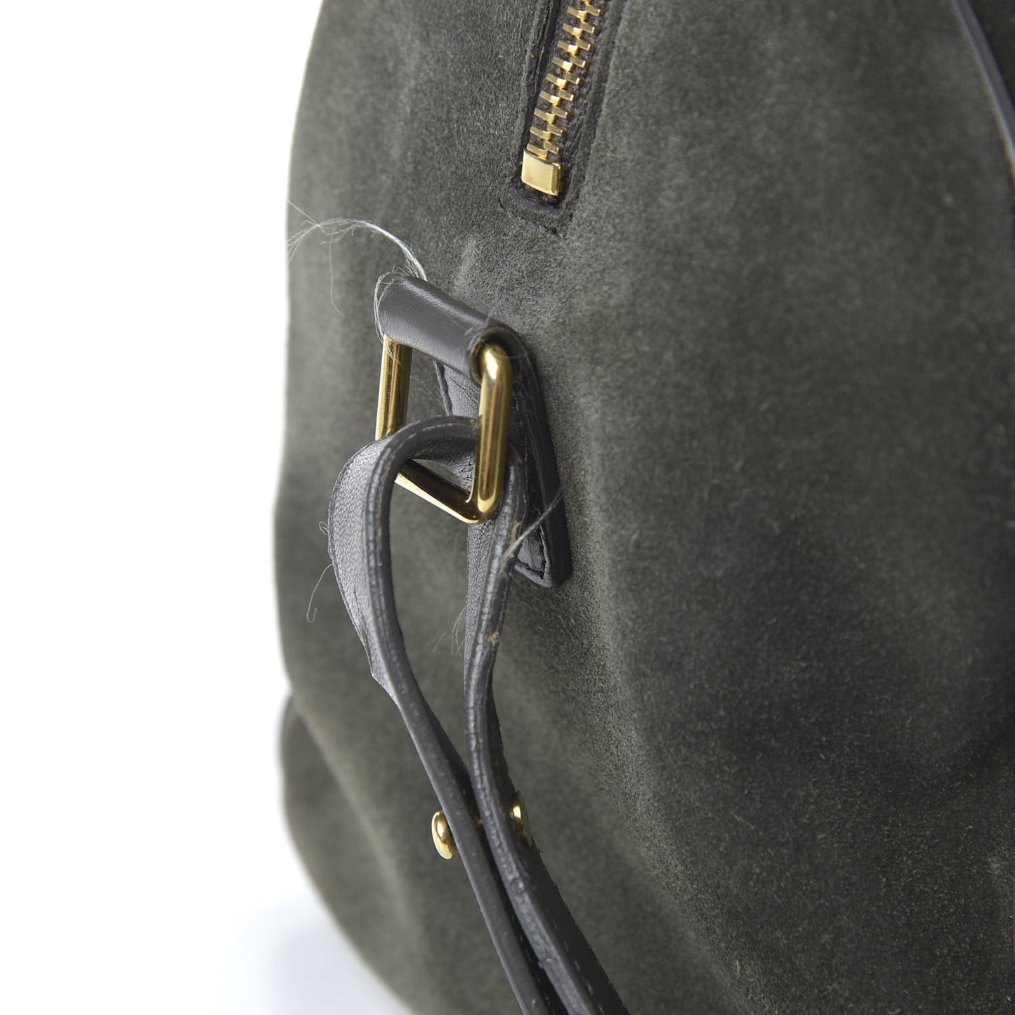 Calfskin Suede Classic Duffle 6 Khaki