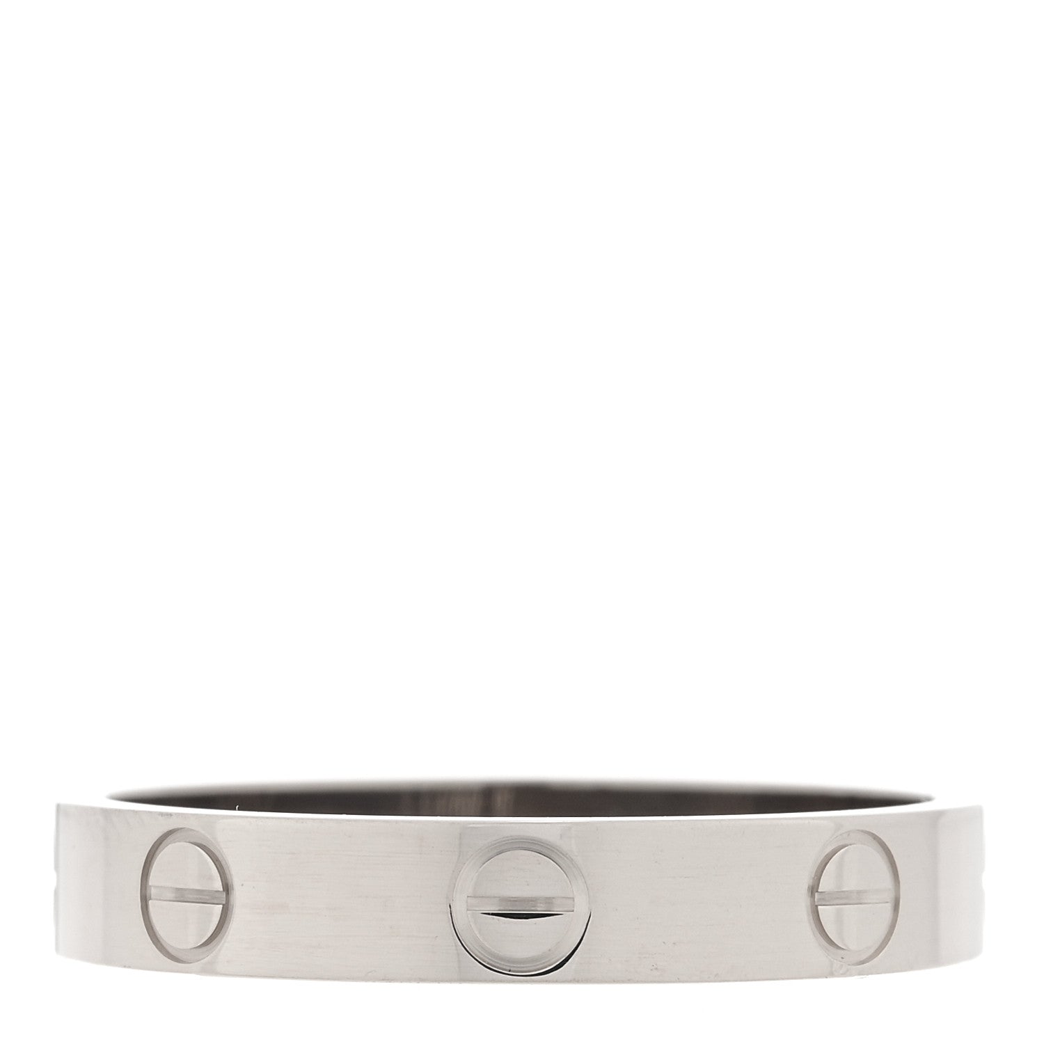 Cartier 18K White Gold 3.5mm LOVE Wedding Band Ring 57 8 3 of 5