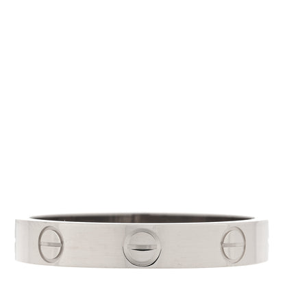 Cartier 18K White Gold 3.5mm LOVE Wedding Band Ring 57 8 3 of 5