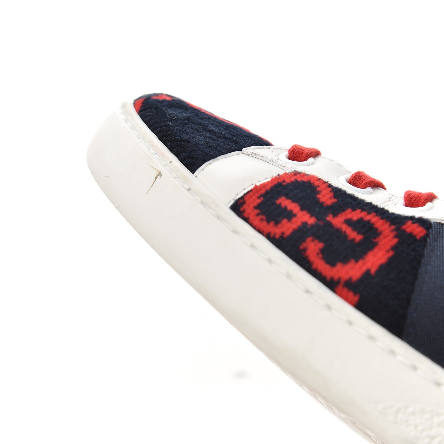 Gucci Terry Cloth GG Monogram Web Womens Ace Sneakers 36.5 Blue Red 14 of 16