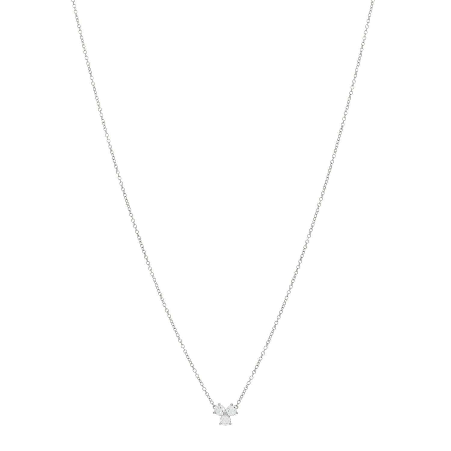Tiffany Platinum Diamond .30ctw Aria Pendant Necklace 1 of 4