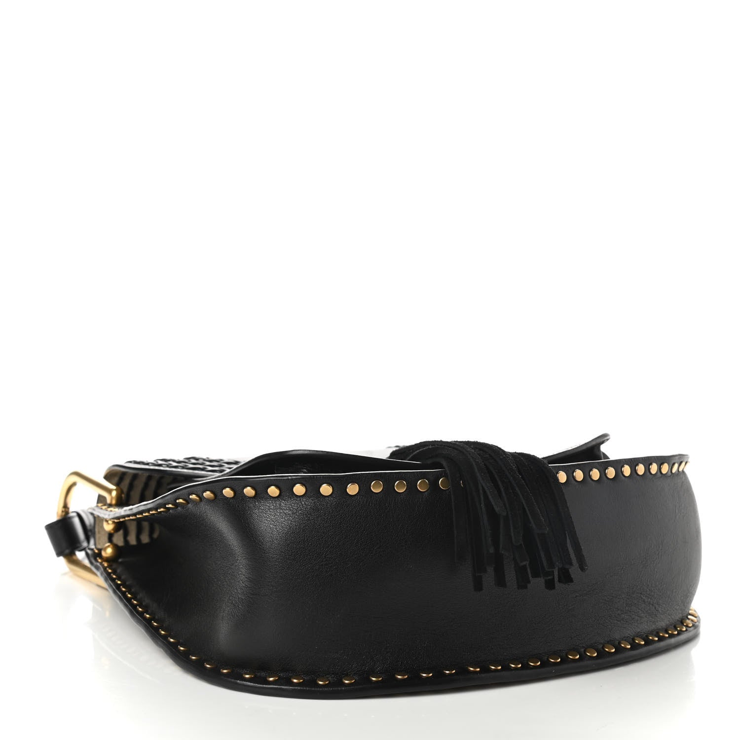Chloe Calfskin Braided Medium Hudson Shoulder Bag Black 4 of 11