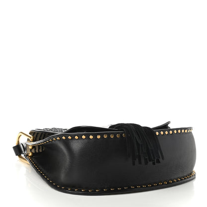 Chloe Calfskin Braided Medium Hudson Shoulder Bag Black 4 of 11