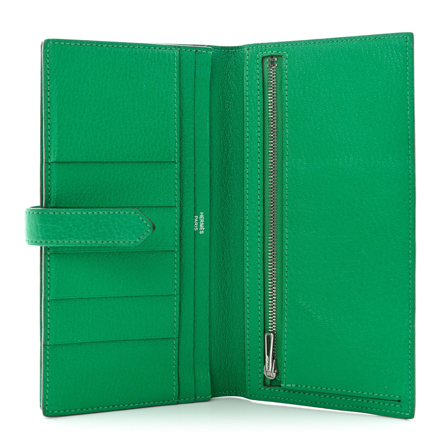 Chevre Mysore Bearn Gusset Wallet Menthe