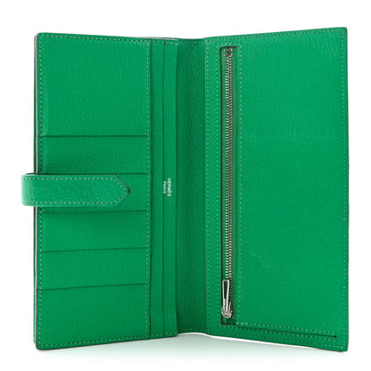 Hermes Chevre Mysore Bearn Gusset Wallet Menthe 5 of 12