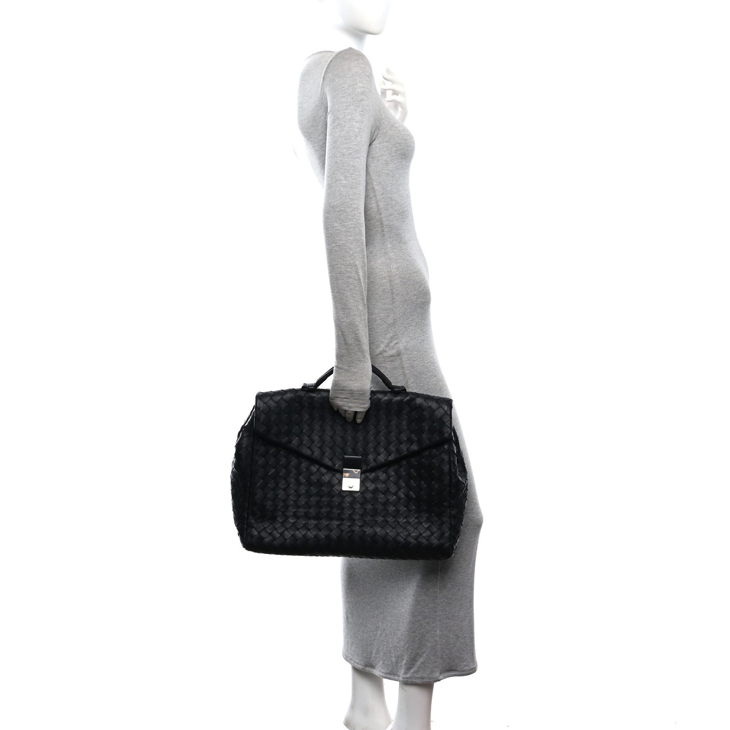 Intrecciato Briefcase Black