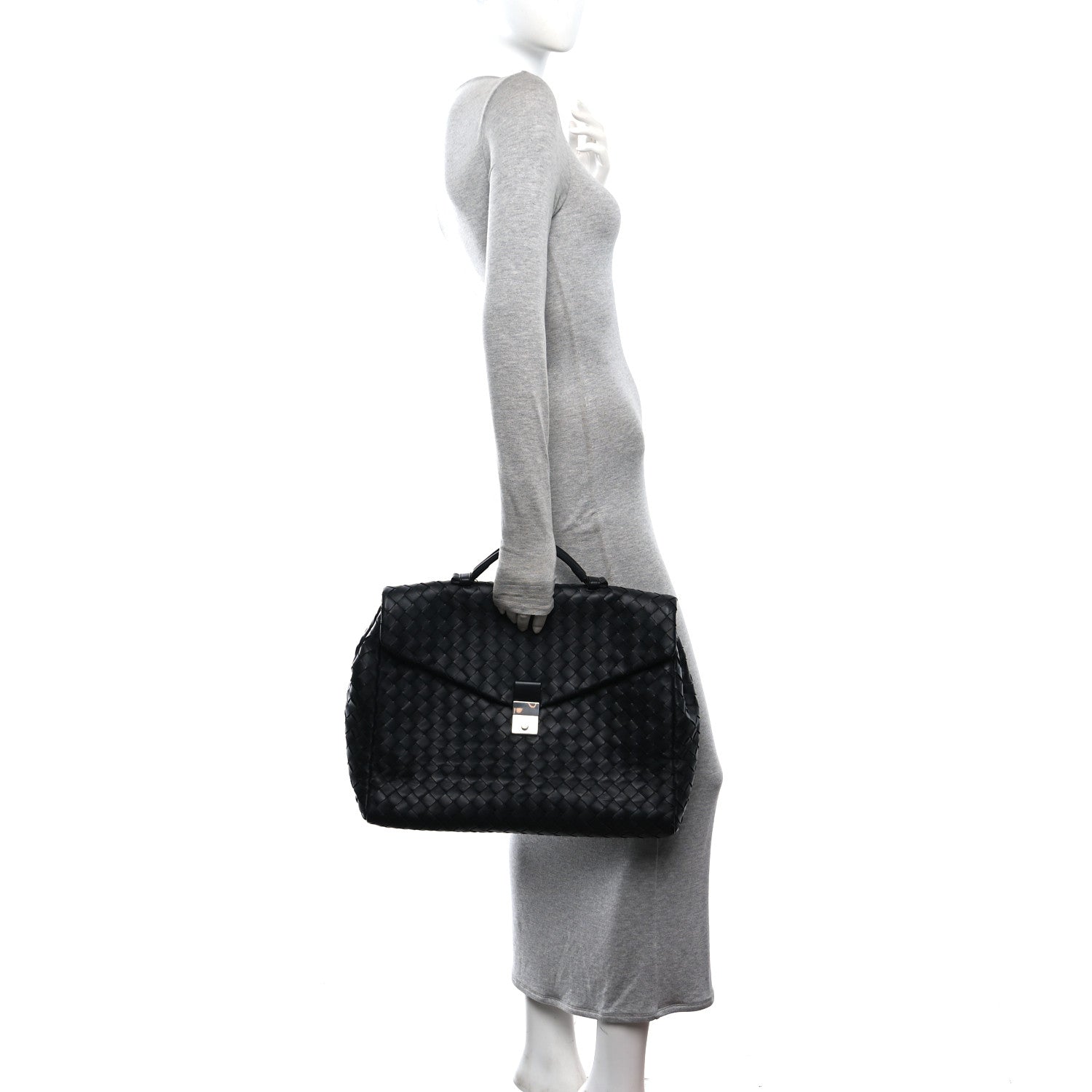 Bottega Veneta Intrecciato Briefcase Black 2 of 11