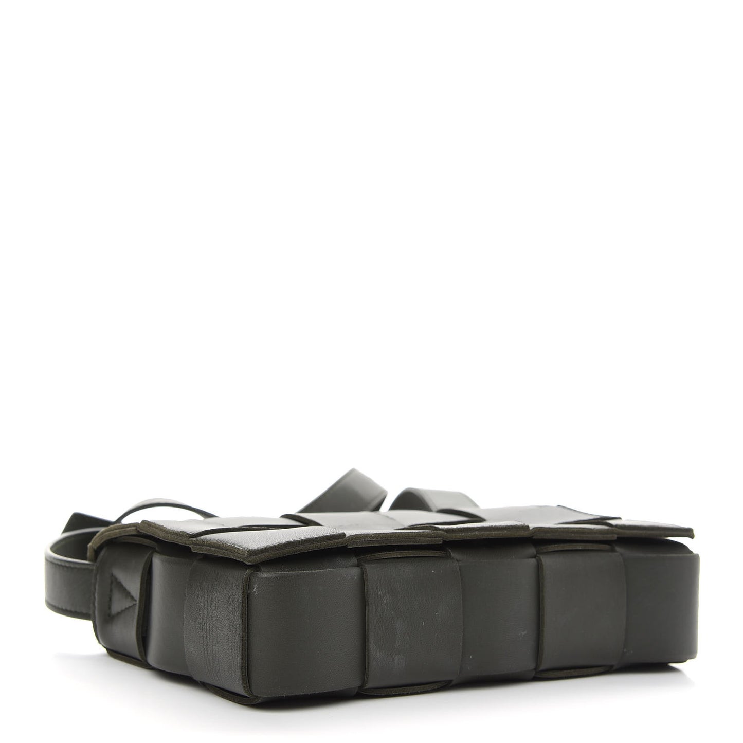 Lambskin Maxi Intrecciato Cassette Crossbody Bag Black