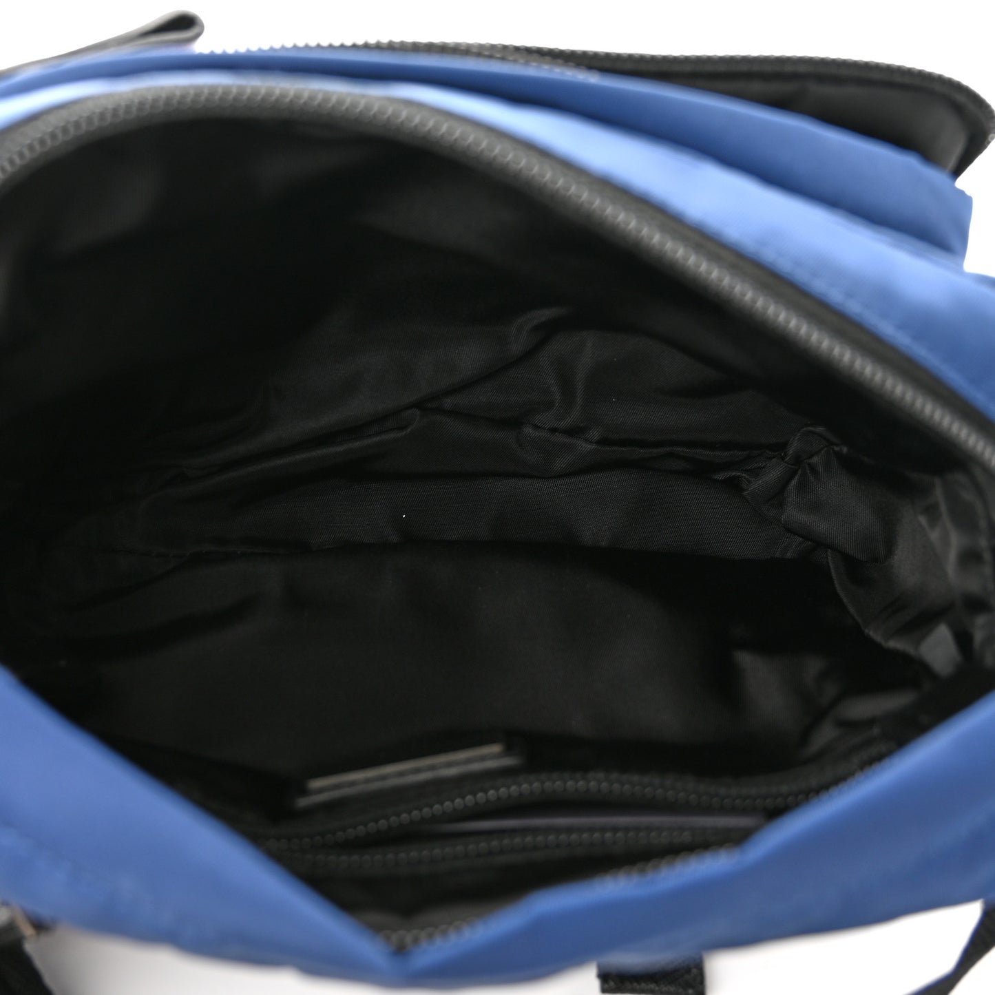 Nylon Saffiano Racing Logo Camera Crossbody Bag Blue Black