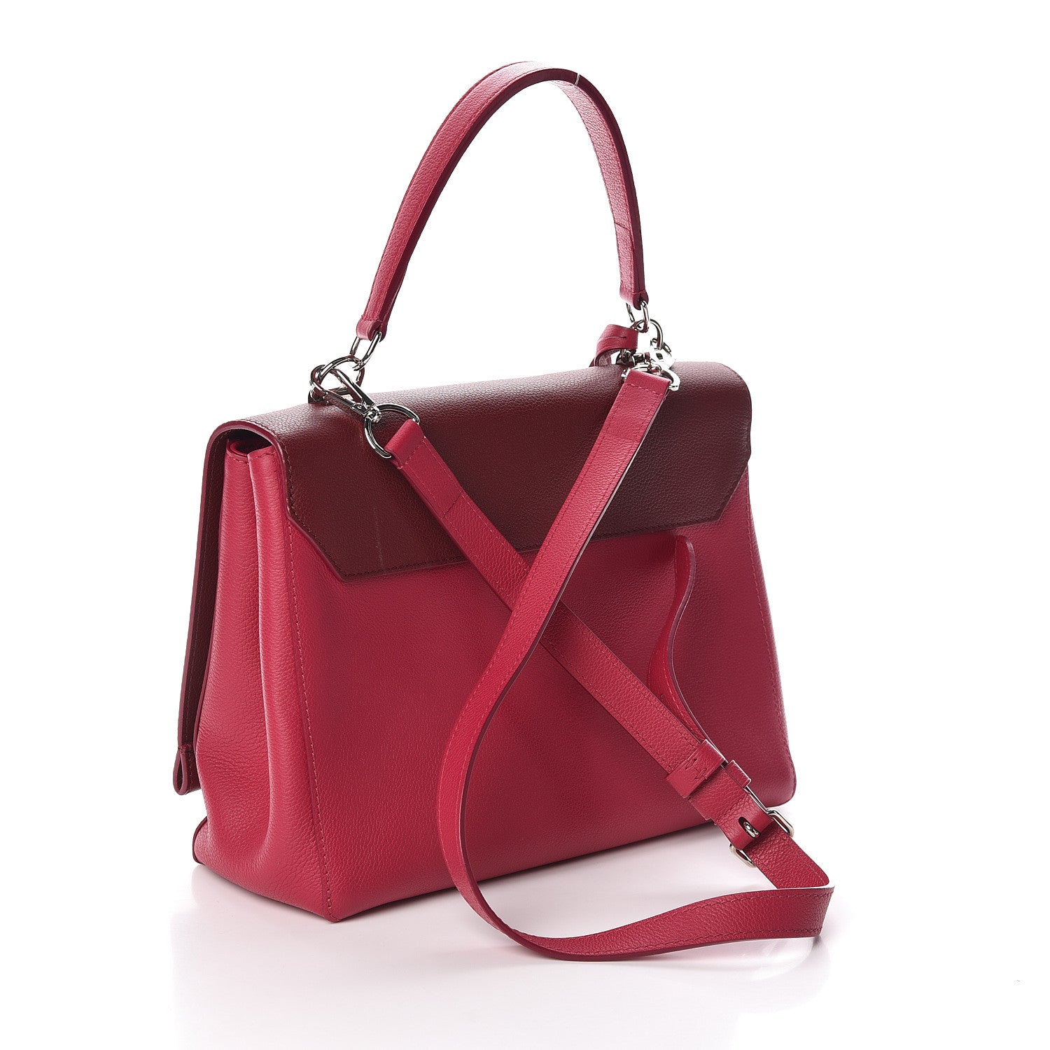 Louis Vuitton Calfskin Lockme II Top Handle Grenat Dahlia 4 of 10