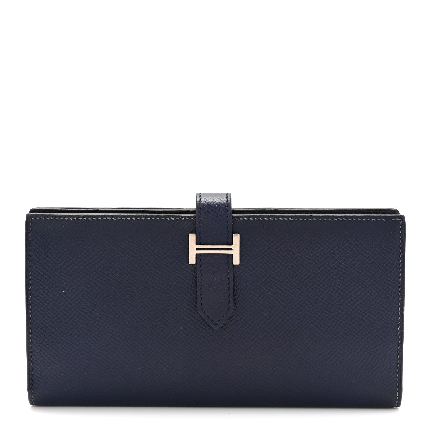 Hermes Epsom Bearn Gusset Wallet Bleu Saphir 1 of 7