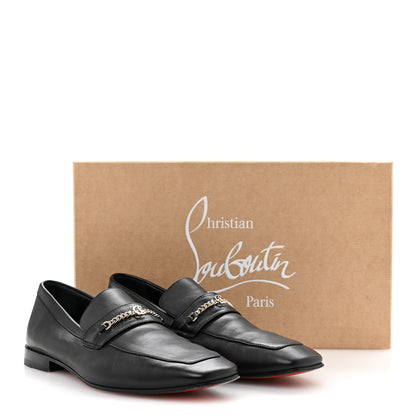 Christian Louboutin Calfskin Mens Monogram Apron Toe Flat Loafers 42 Black 11 of 11