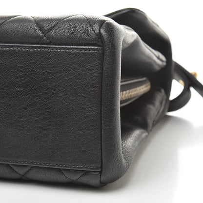 Chanel Shiny Sheepskin Quilted Small Trapezio Flap Black 10 of 12