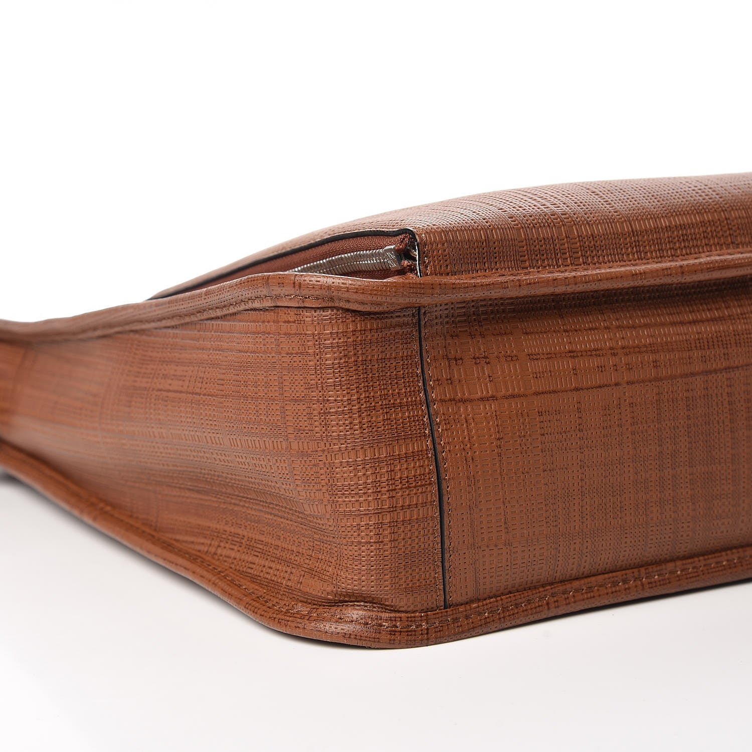 Loewe Textured Calfskin Wide Briefcase Tan 9 of 11