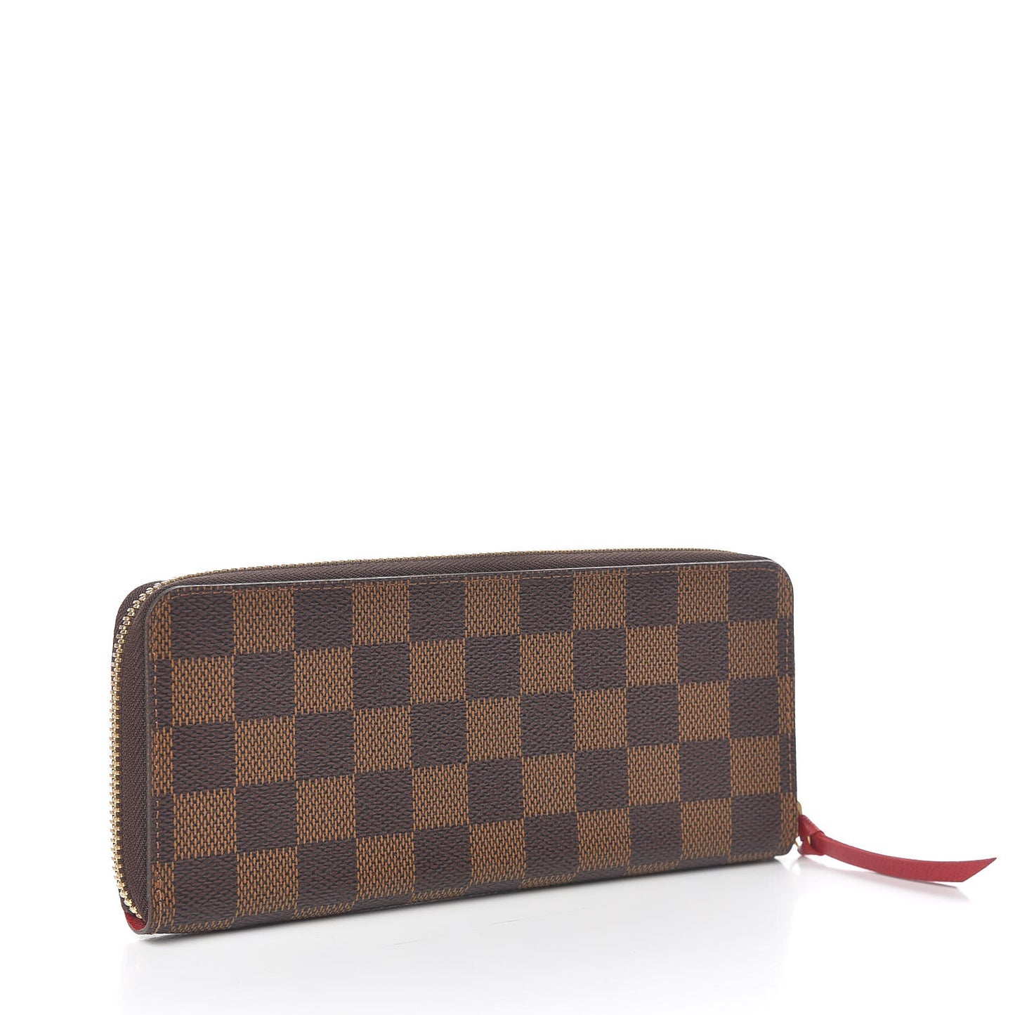 Damier Ebene Clemence Wallet Cherry