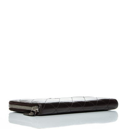 Chanel Caviar Quilted Large Gusset Zip Around Wallet Dark Brown 4 of 9