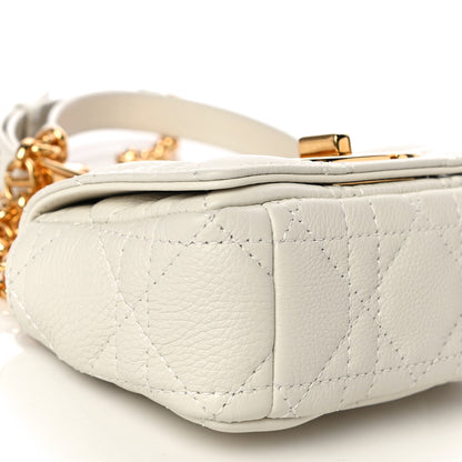 Christian Dior Supple Calfskin Cannage Micro Caro Bag Latte 8 of 10