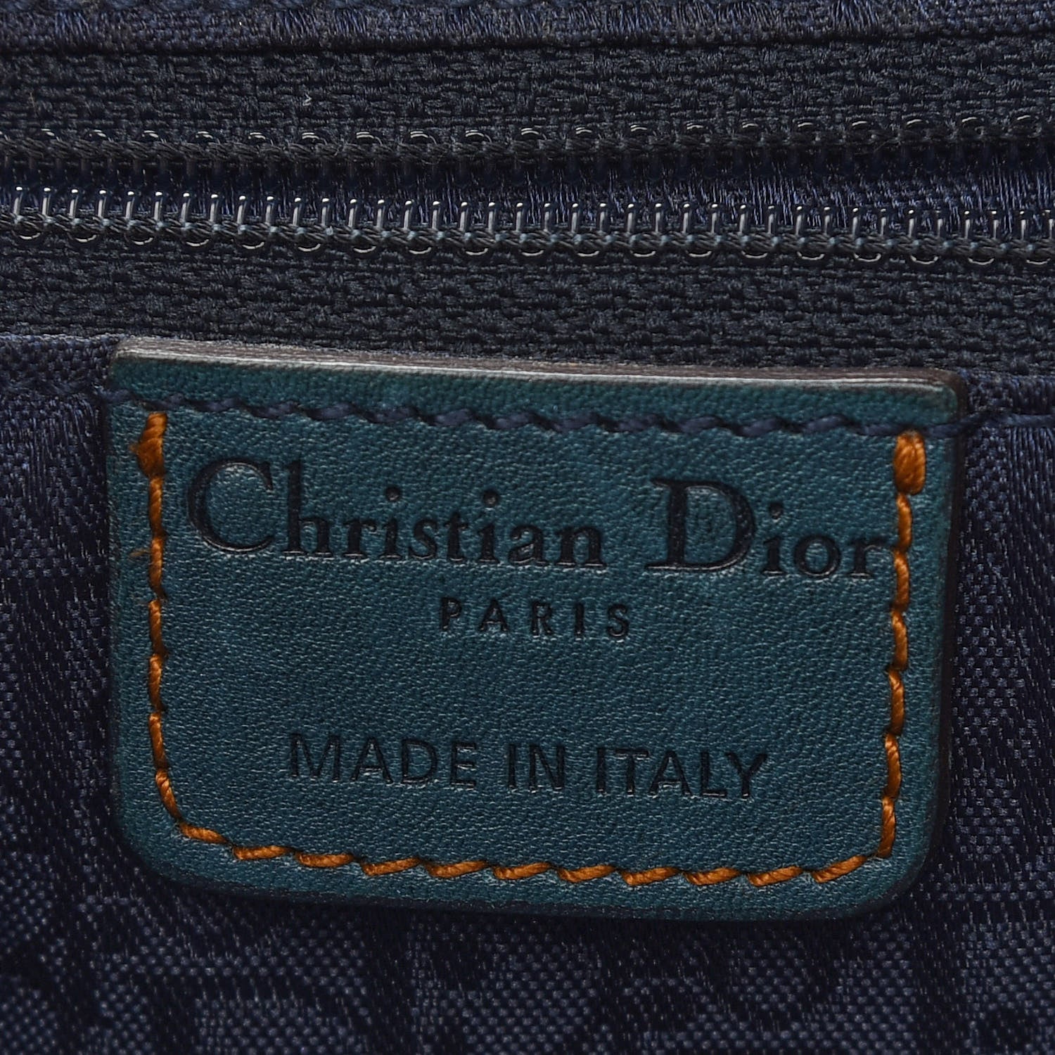 Christian Dior Calfskin Medium Gaucho Double Saddle Bag Dark Blue 5 of 8