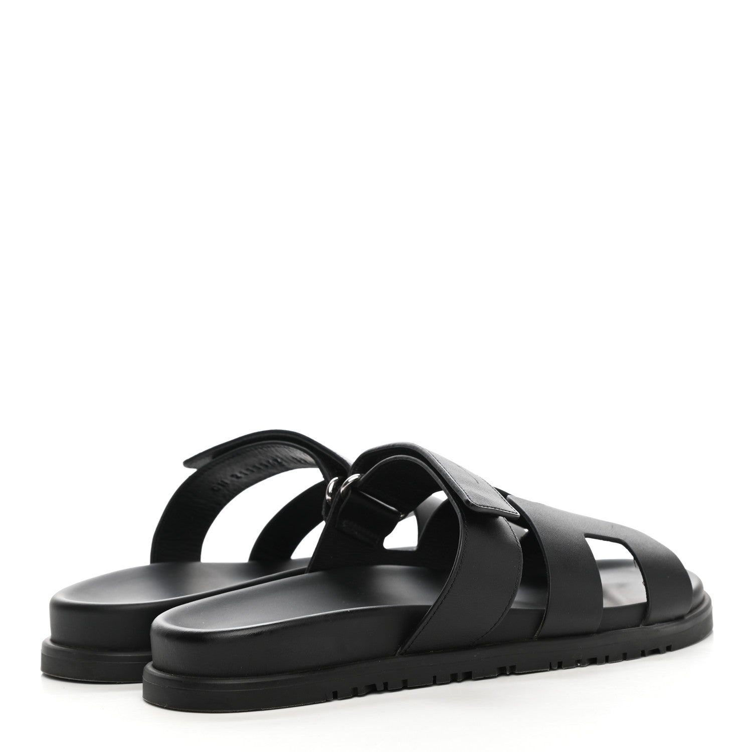 Hermes Calfskin Womens Chypre Sandals 39 Black 4 of 11
