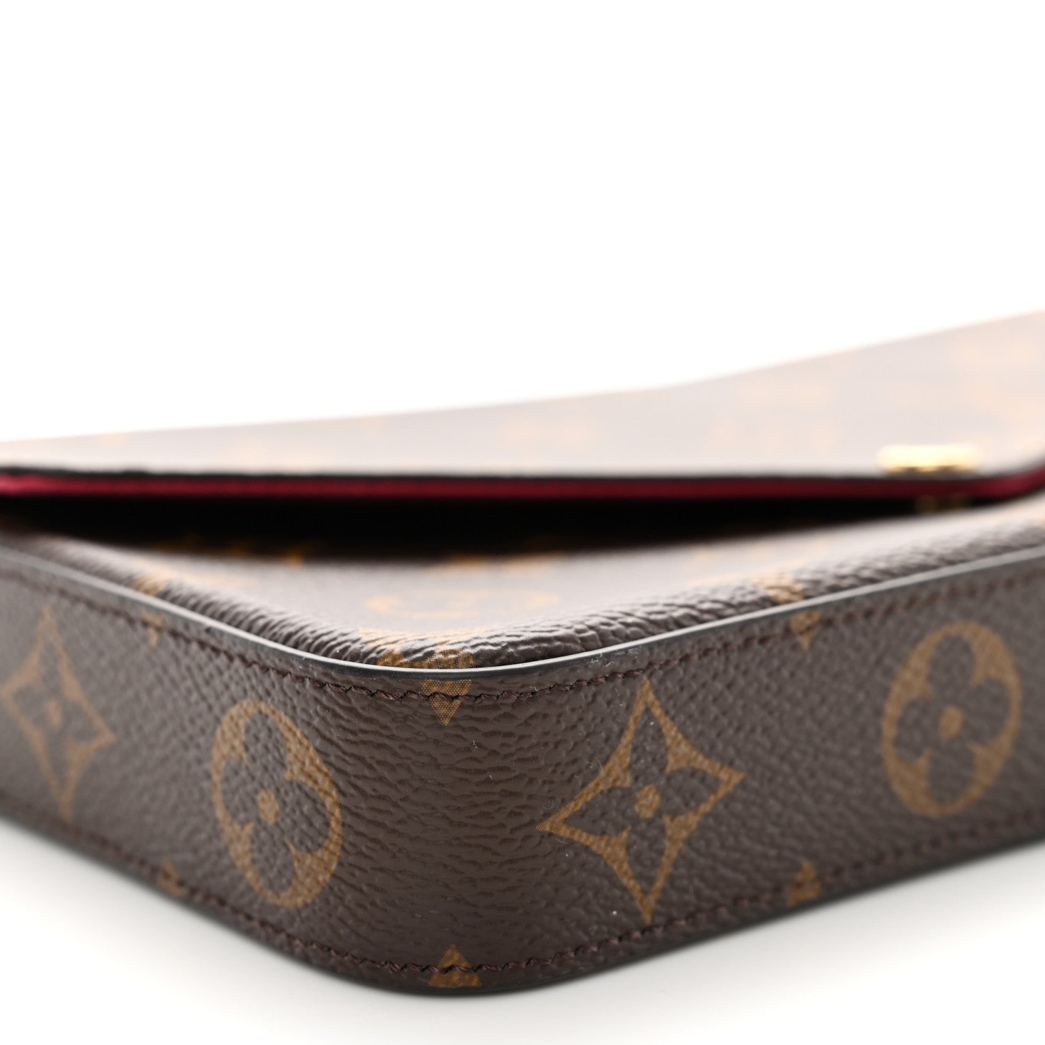 Louis Vuitton Monogram Pochette Felicie Chain Wallet Fuchsia 9 of 12