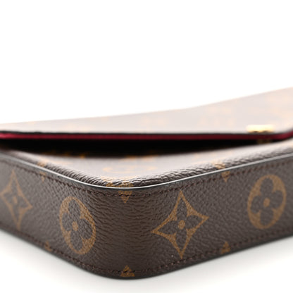 Louis Vuitton Monogram Pochette Felicie Chain Wallet Fuchsia 9 of 12
