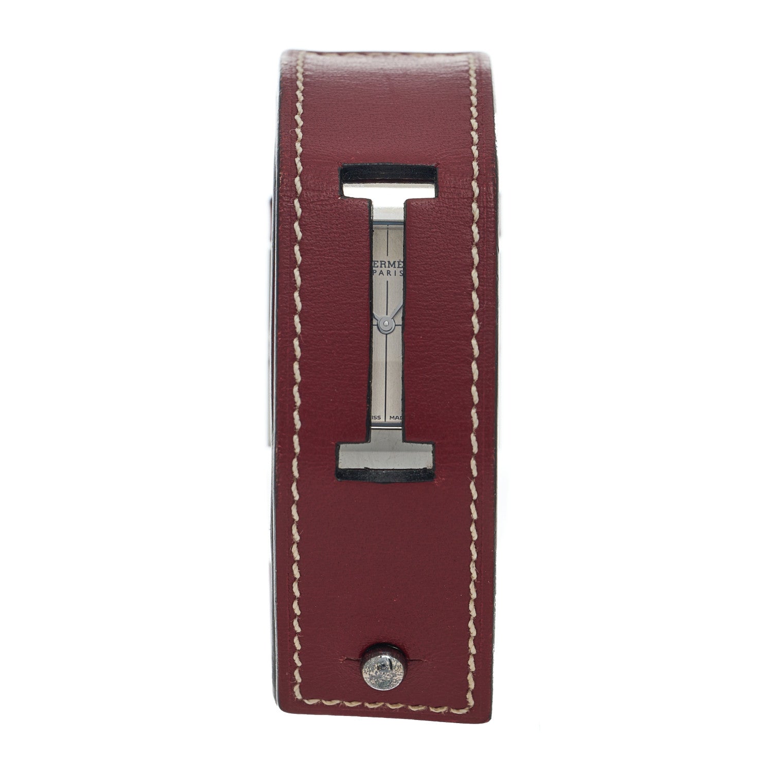 Hermes Stainless Steel Barenia 20mm Shell Schmiddy Quartz Watch Fauve 2 of 5