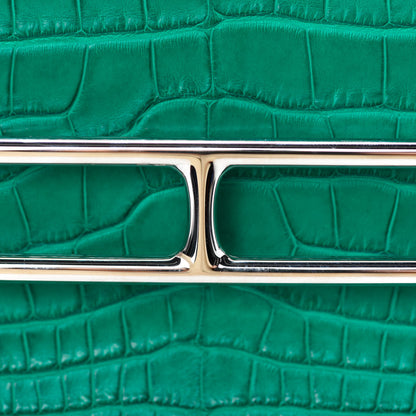 Hermes Matte Alligator Mini Sac Roulis Malachite 18 of 20