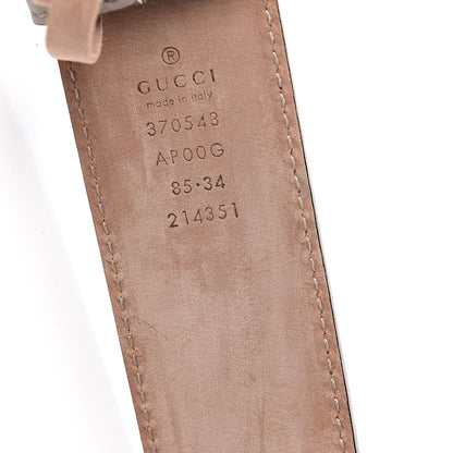 Gucci Moon Calfskin Interlocking G 37mm Belt 85 34 Storm Grey 6 of 6