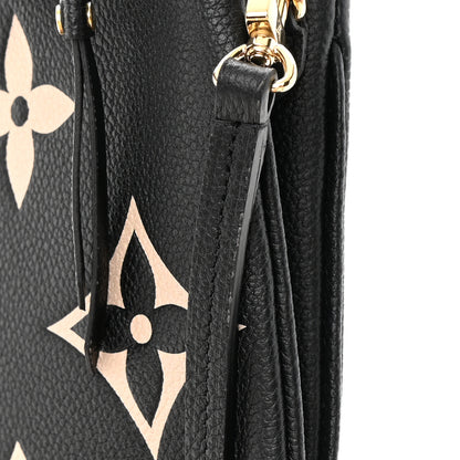 Louis Vuitton Empreinte Monogram Giant Double Zip Pochette Black Cream 11 of 13