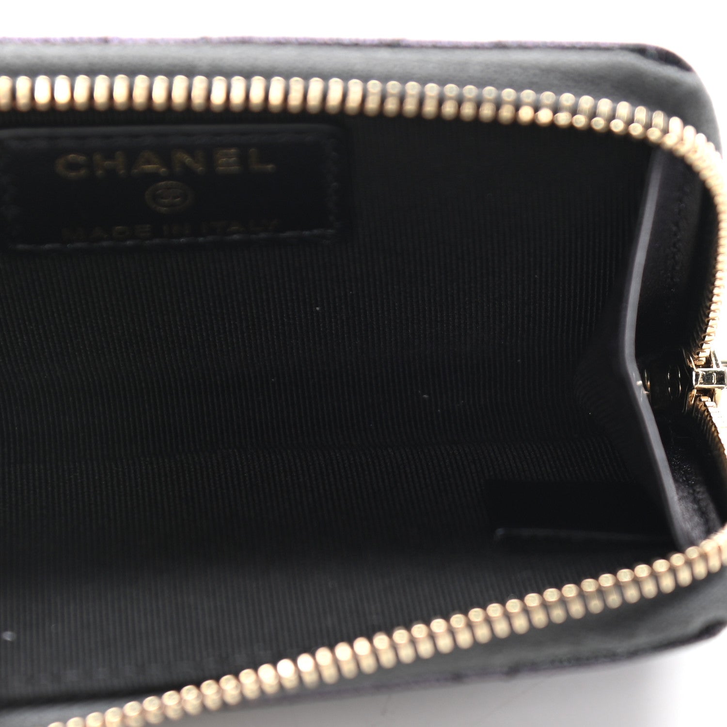 Chanel Iridescent Caviar Quilted Key Holder Case Black 5 of 7