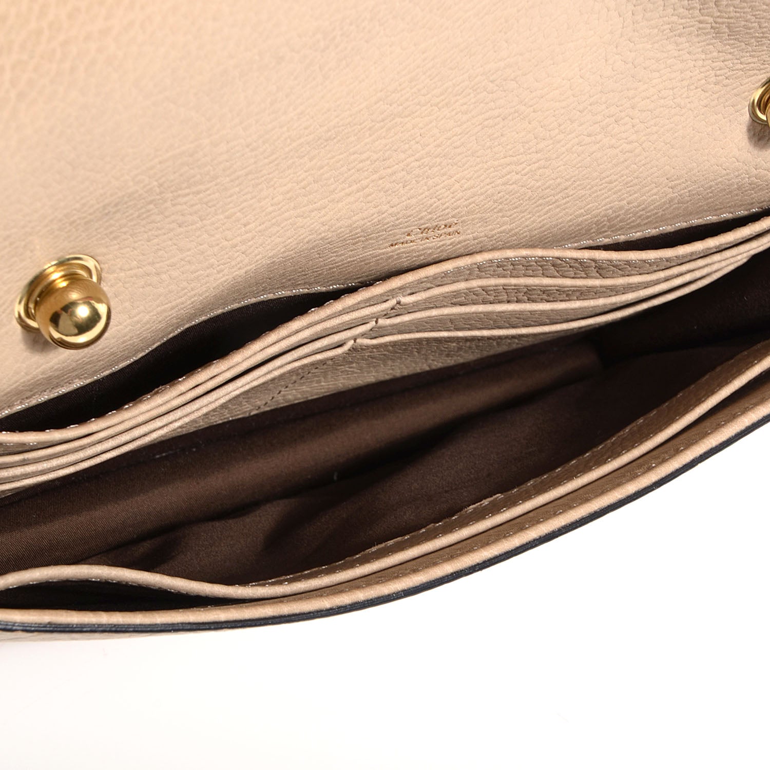 Chloe Calfskin Aurore Wallet on Chain Beige 5 of 7