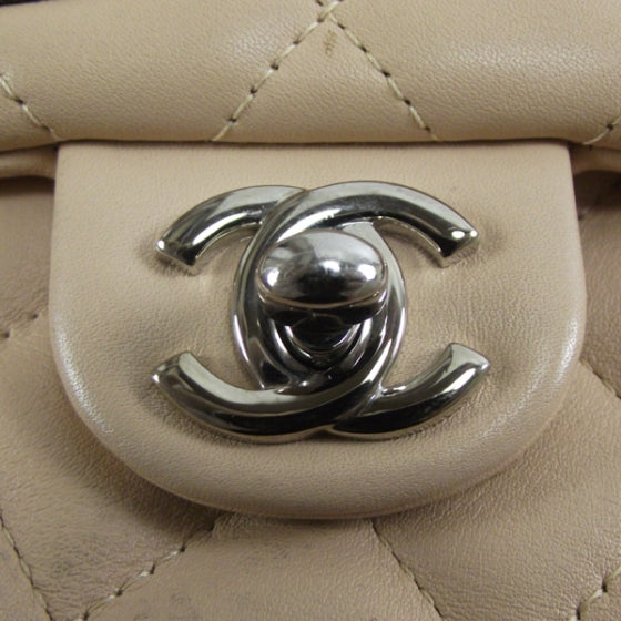 Chanel Calfskin Quilted Large Cambon Multipocket Reporter Beige Black 7 of 11