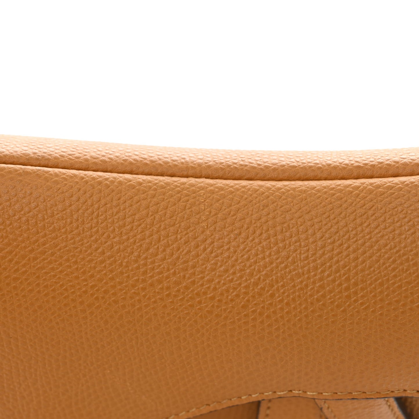 Grained Calfskin Mini Saddle Bag Dark Yellow