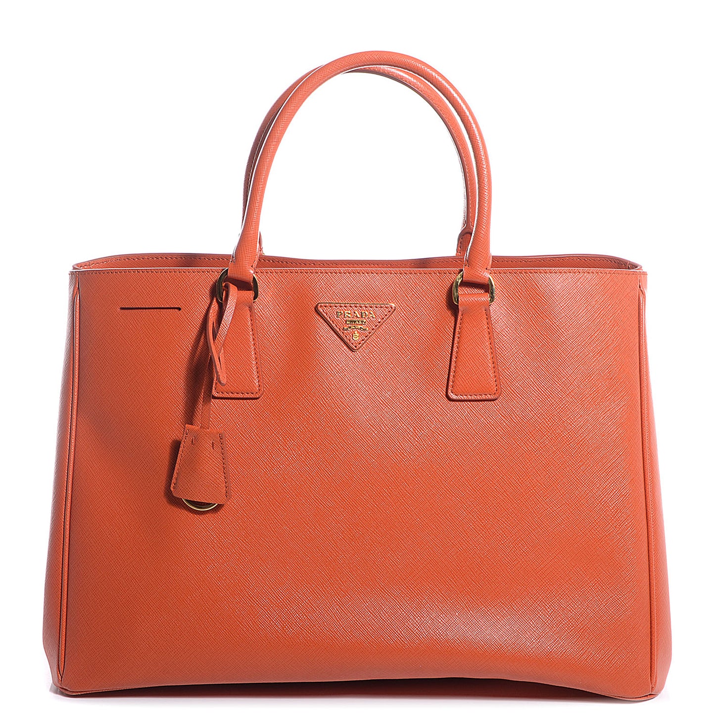 Saffiano Lux Large Tote Papaya