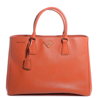 Prada Saffiano Lux Large Tote Papaya 1 of 11