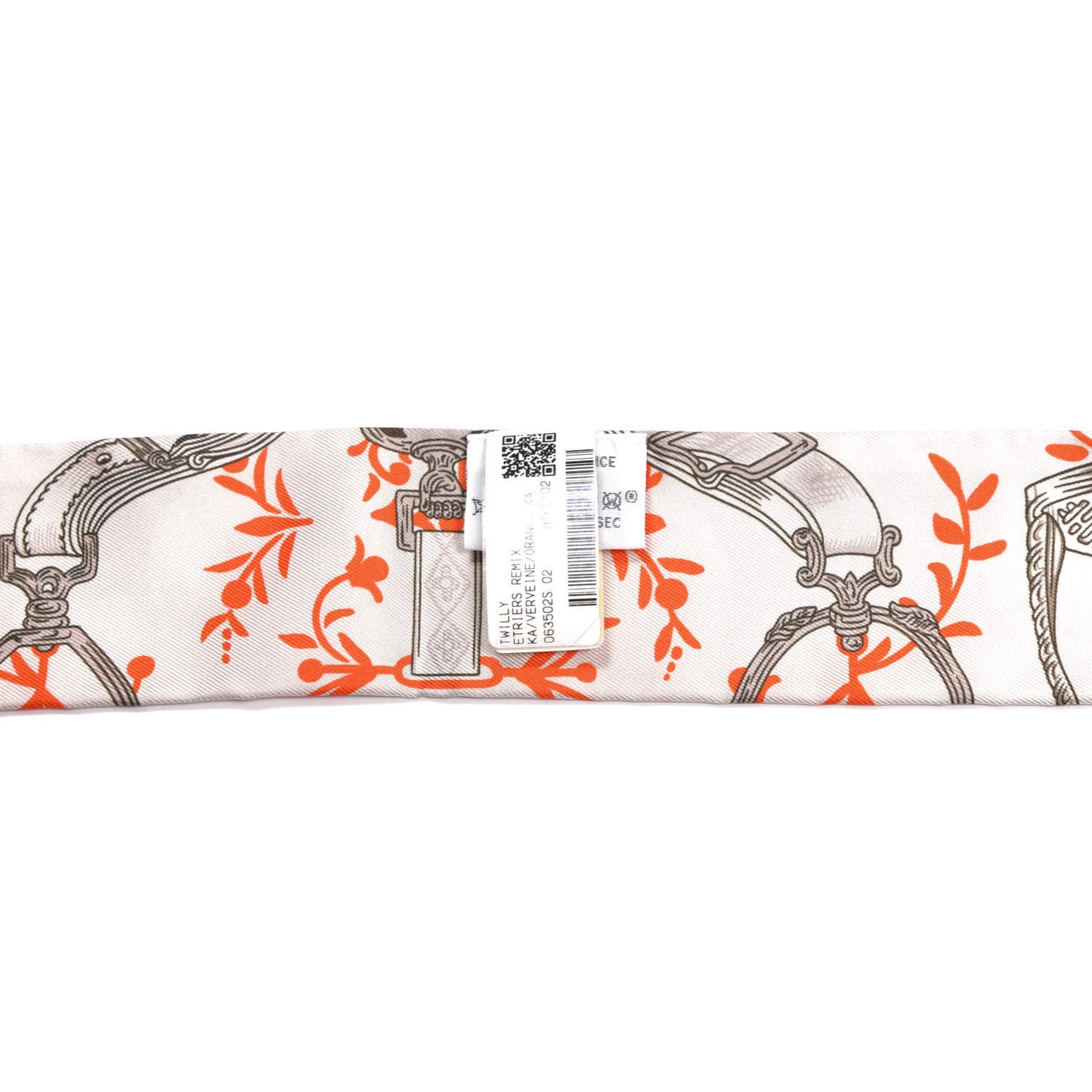 Silk Etriers Remix Twilly Verveine Orange Kaki