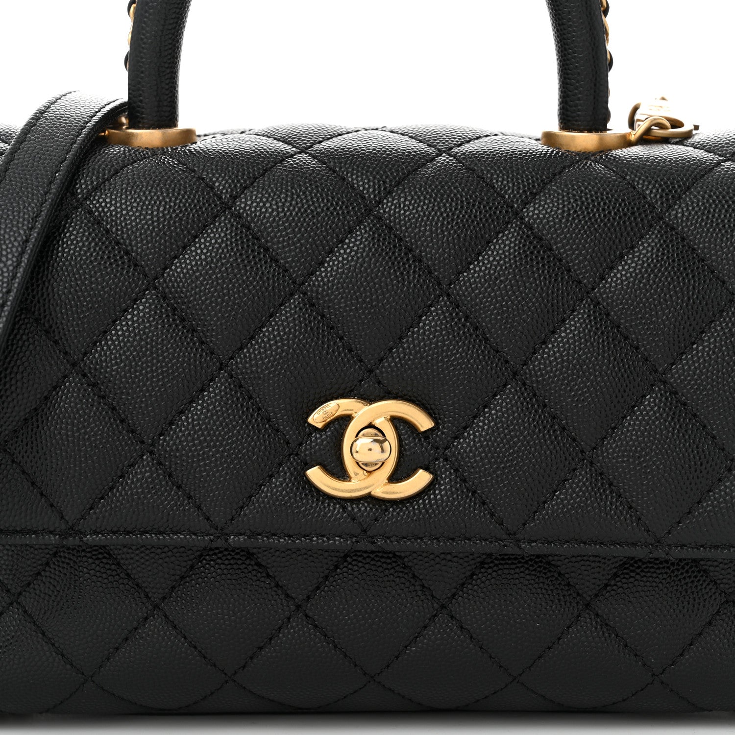 Chanel Caviar Quilted Mini Coco Chain Handle Flap Black 8 of 11