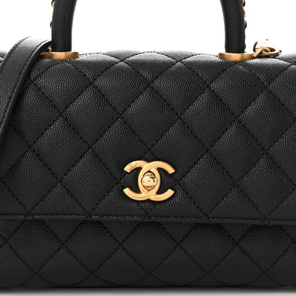 Chanel Caviar Quilted Mini Coco Chain Handle Flap Black 8 of 11