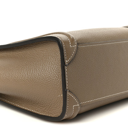 Celine Drummed Calfskin Nano Luggage Souris 9 of 11