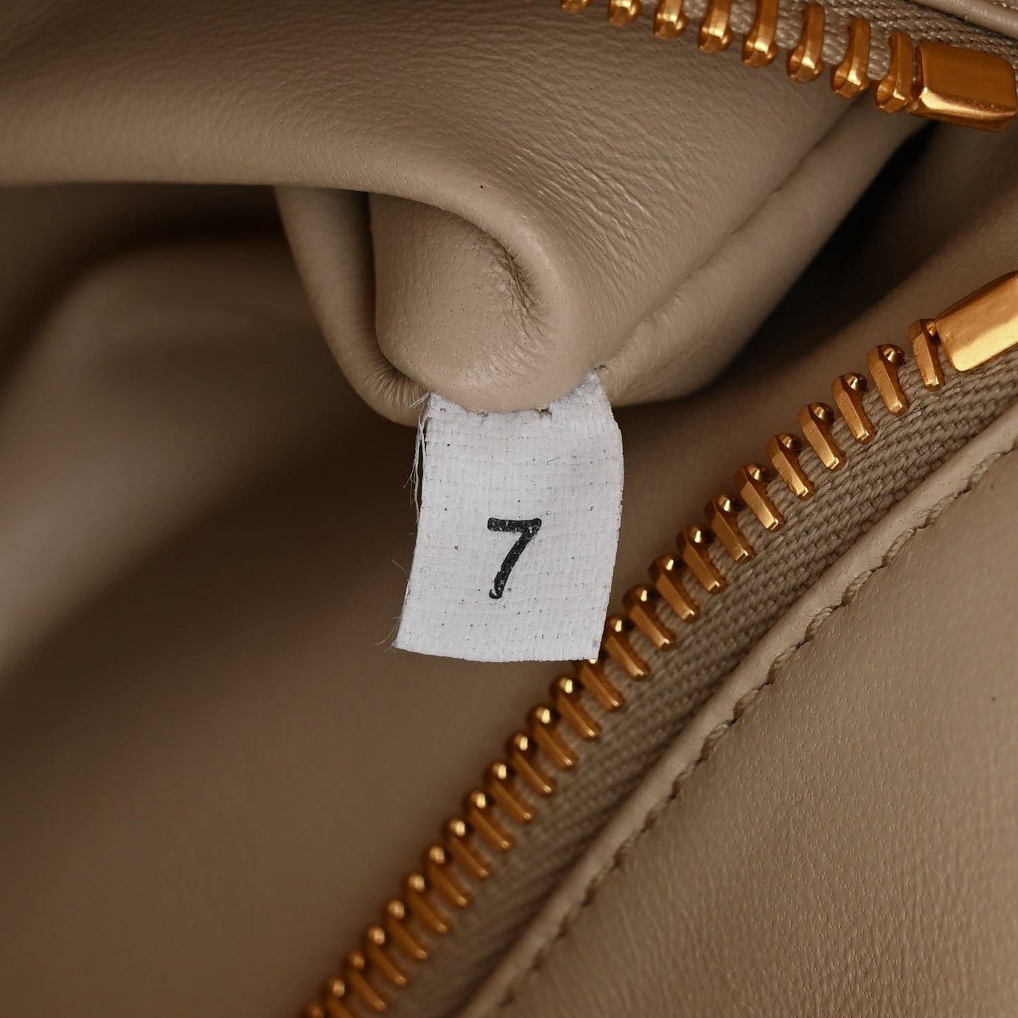 City Calfskin Metal Triangle Logo Tote Travertino