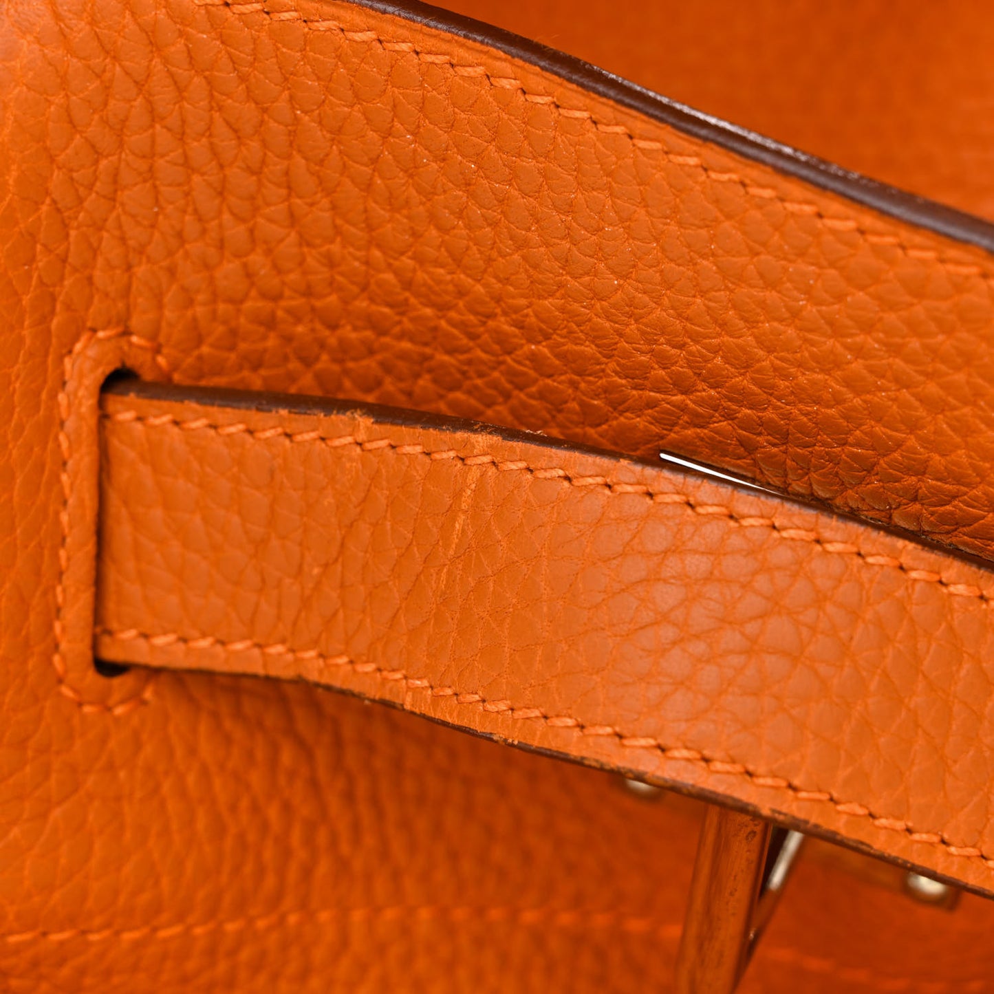 Taurillon Clemence JPG Birkin 42 Orange