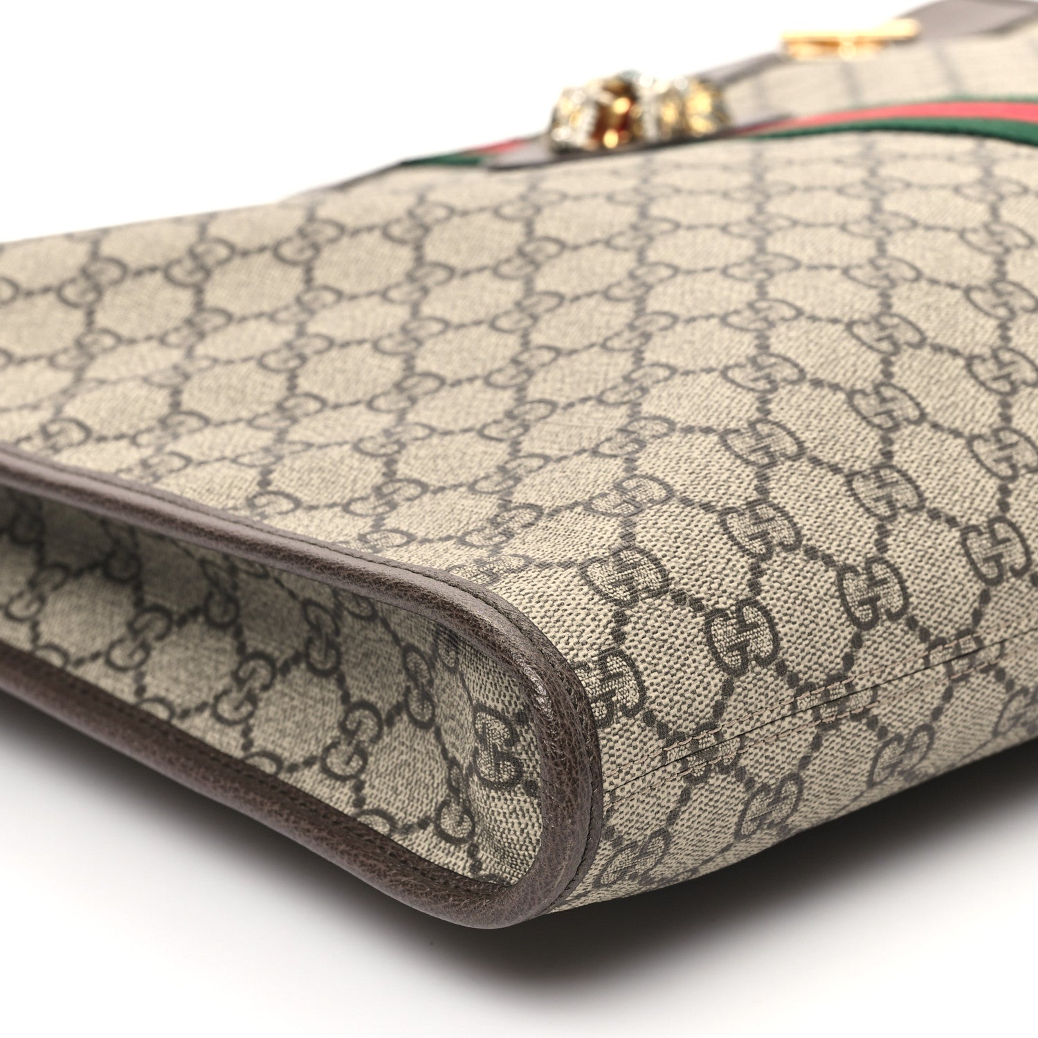 Gucci GG Supreme Monogram Large Rajah Chain Tote Beige New Acero 10 of 12