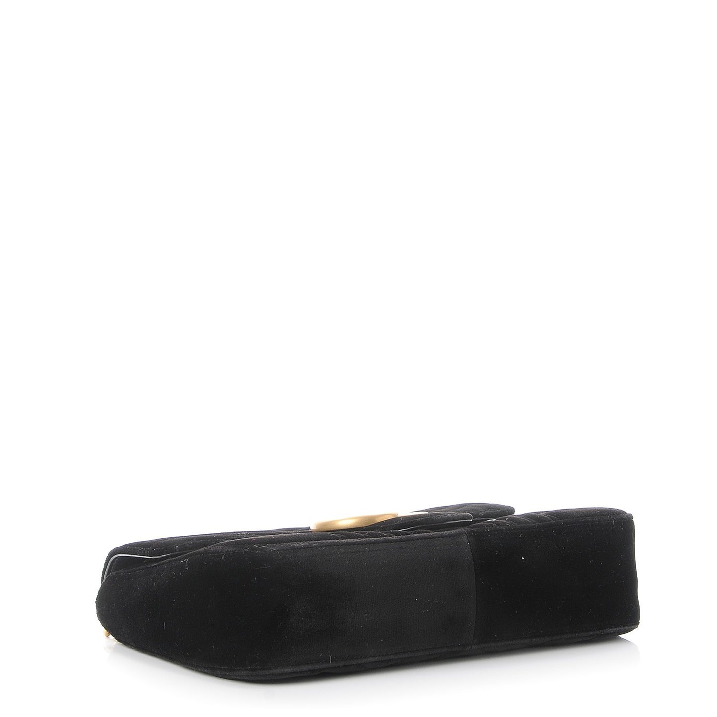 Velvet Matelasse Medium GG Marmont Shoulder Bag Black