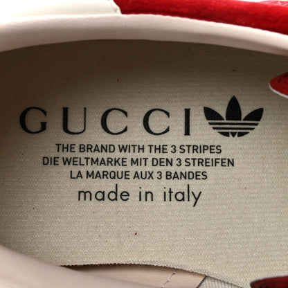 Gucci X ADIDAS Softy Velvet Suede Madeira Demetra Mens Gazelle Sneakers 8 Vulcanic Red Off White Hibiscus Red 8 of 10
