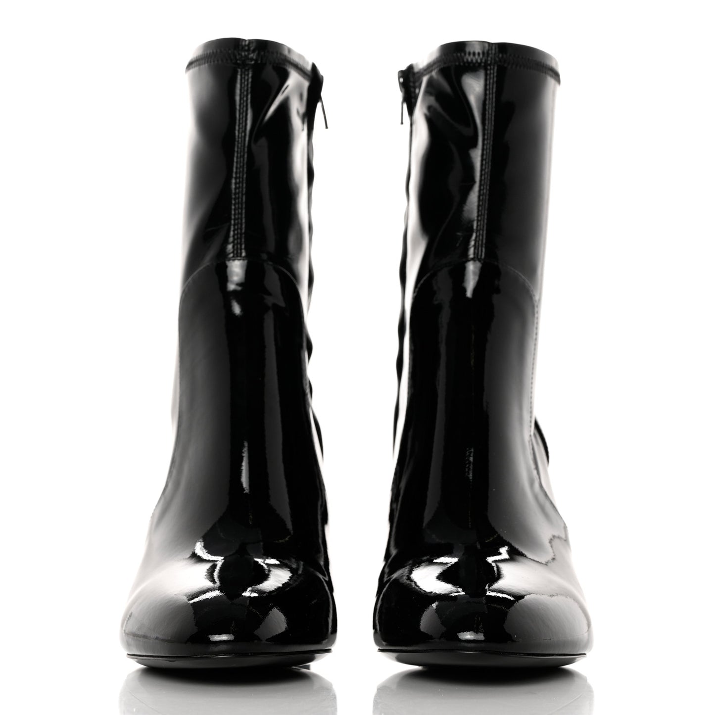 Patent Silhouette Ankle Boots 38.5 Black