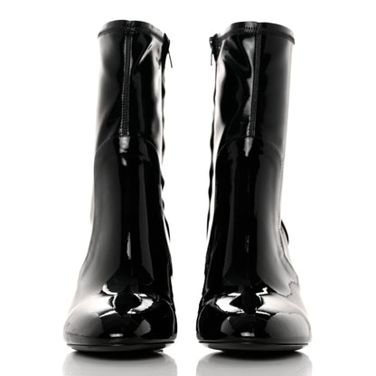 Louis Vuitton Patent Silhouette Ankle Boots 38.5 Black 2 of 8