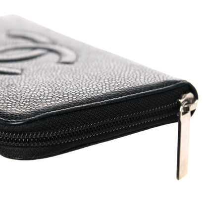 Chanel Caviar Large Timeless CC Zip Around Wallet Black 12 of 15