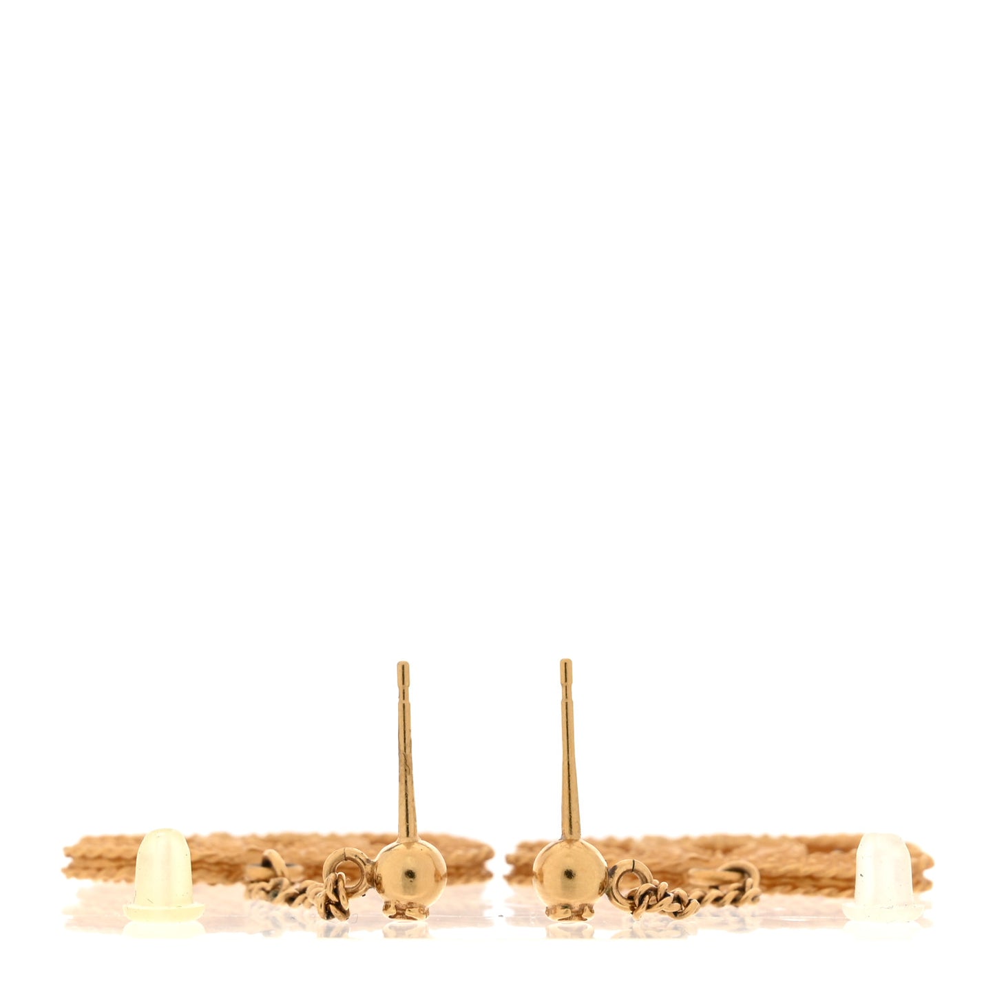 CC Drop Earrings Matte Gold